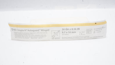BD 381511 Insyte-N Autoguard Shielded I.V. Cath. Winged 24Ga x 0.56 inch (x)